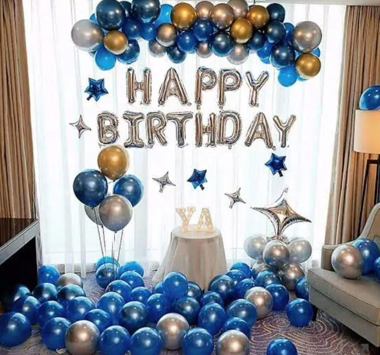 Happy Birthday Decorative Balloons, (Pack Of 72)