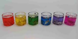 6pcs of Gel Beutifull Candles for room home decore and Brithday party